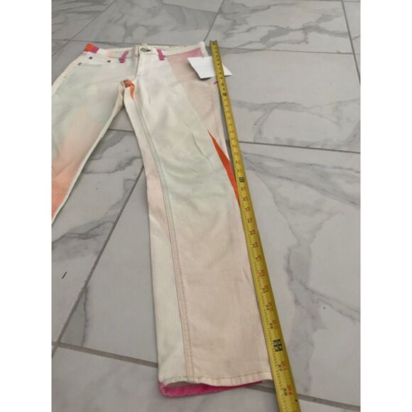 Rag & Bone Legging/Jean Goetez Intermix Size 30 WHITE PINK Stretch COTTON - Picture 4 of 10